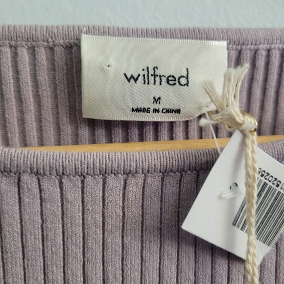 NWT WILFRED Cut-out Long Sleeve Knit Mini Dress - Size M Blush Pink - Picture 7 of 8